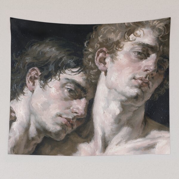 Item preview, Devotion - Neo-Classical Oil Painting of Two Men designed and sold by gayishdesign.
