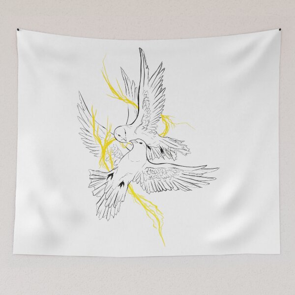 Item preview, Copy of Copy of Love Birds – Romantic Doves Line Art Illustration designed and sold by Evv_u.
