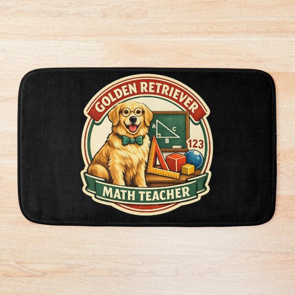 Item preview, Golden Retriever Math Teacher Dog Lover Back to School Design designed and sold by Sahil Randhawa.