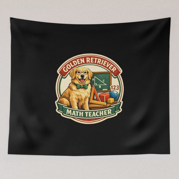 Item preview, Golden Retriever Math Teacher Dog Lover Back to School Design designed and sold by Sahil Randhawa.