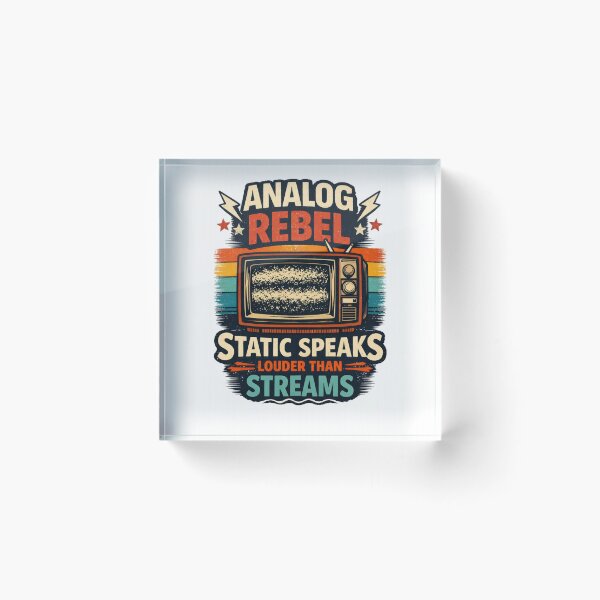 Item preview, ANALOG REBEL – STATIC SPEAKS LOUDER THAN STREAMS. designed and sold by Selfique Bloom.