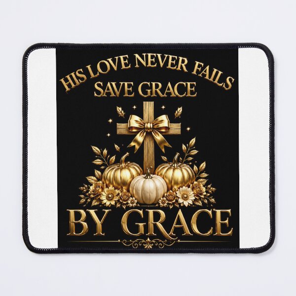 Item preview, His Love Never Fails, Saved By Grace - Luxury Gold Cross & Pumpkins designed and sold by KINGDOM GOLD STUDIO.