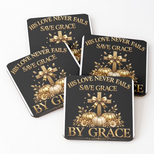 Item preview, His Love Never Fails, Saved By Grace - Luxury Gold Cross & Pumpkins designed and sold by KINGDOM GOLD STUDIO.