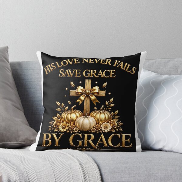 Item preview, His Love Never Fails, Saved By Grace - Luxury Gold Cross & Pumpkins designed and sold by KINGDOM GOLD STUDIO.