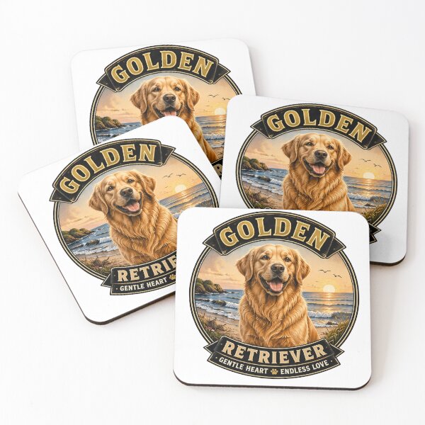 Item preview, Golden Retriever - Gentle Heart, Endless Love - Vintage Dog Badge designed and sold by TheCanineCanvas.