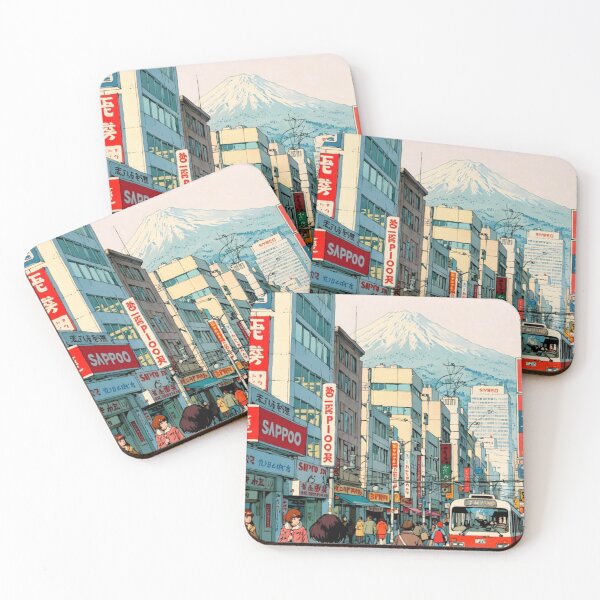 Item preview, Sapporo City Street Poster - Retro Japanese Anime Aesthetic Art designed and sold by Benevoleantrr.