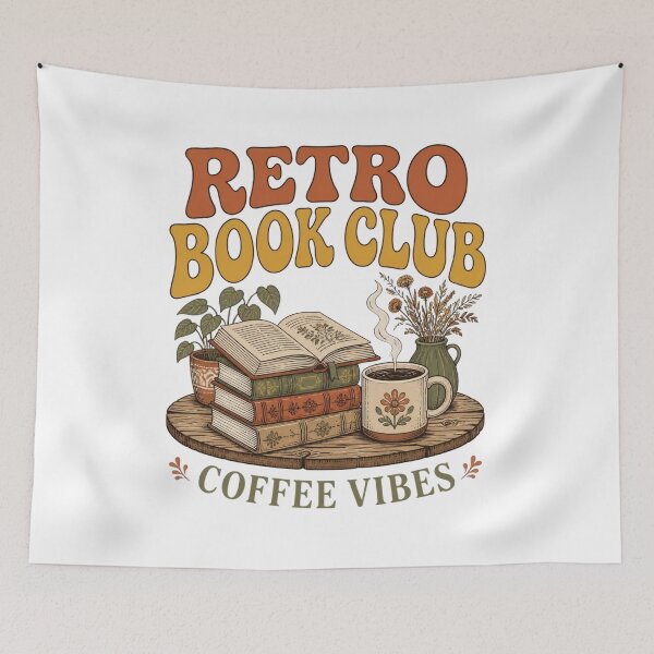 Item preview, Retro Book Club Coffee Vibes Vintage Reader designed and sold by Coffread.