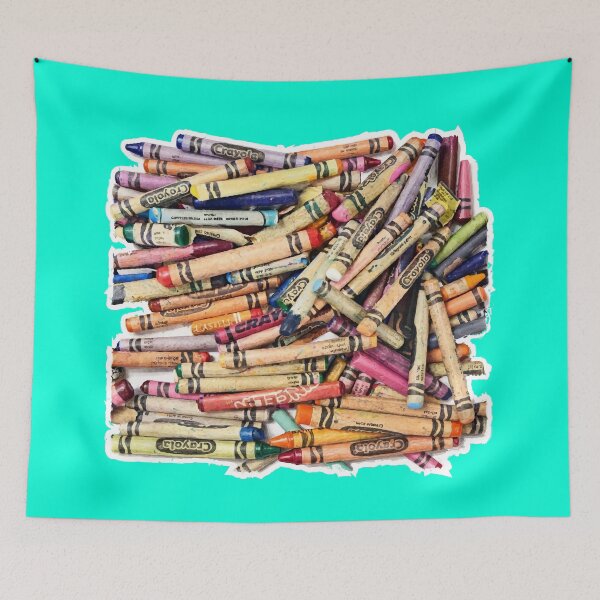 Item preview, Back to School Vintage Crayons Chaos: Colorful Art Supplies Pattern designed and sold by Lifer Art and Design.