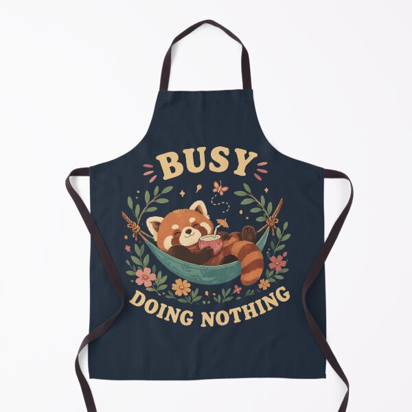 Item preview, Busy Doing Nothing Cute Red Panda Relaxing Funny Introvert Animal T-Shirt designed and sold by happyrays.