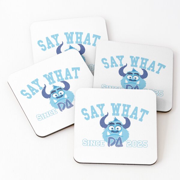 Item preview, Say What Vintage Varsity Mascot Cute Blue Monster Horns Athletic College Streetwear Graphic designed and sold by DesignArtist.ia.