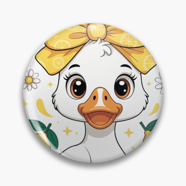 Item preview, Cute Lemon Duck Cartoon – Kawaii Yellow Bow Aesthetic Graphic designed and sold by Zebaiche.