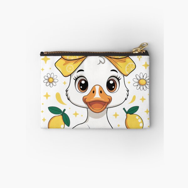 Item preview, Cute Lemon Duck Cartoon – Kawaii Yellow Bow Aesthetic Graphic designed and sold by Zebaiche.