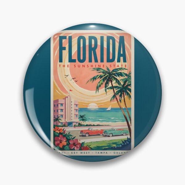 Item preview, Florida Coast Cars Illustration Travel Art Vintage designed and sold by KrisSidDesigns.