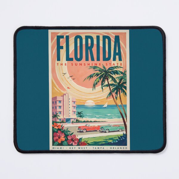 Item preview, Florida Coast Cars Illustration Travel Art Vintage designed and sold by KrisSidDesigns.