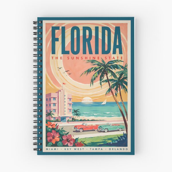 Item preview, Florida Coast Cars Illustration Travel Art Vintage designed and sold by KrisSidDesigns.