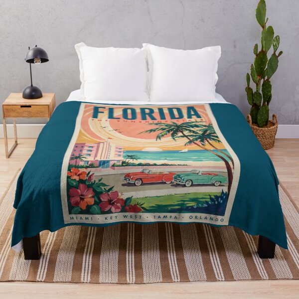Item preview, Florida Coast Cars Illustration Travel Art Vintage designed and sold by KrisSidDesigns.