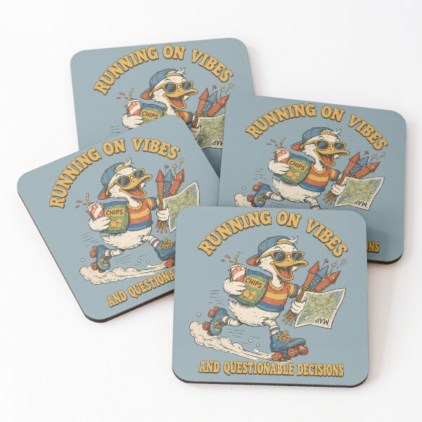 Item preview, Running on Vibes and Questionable Decisions Duck designed and sold by VIVID COLORS CLUB.