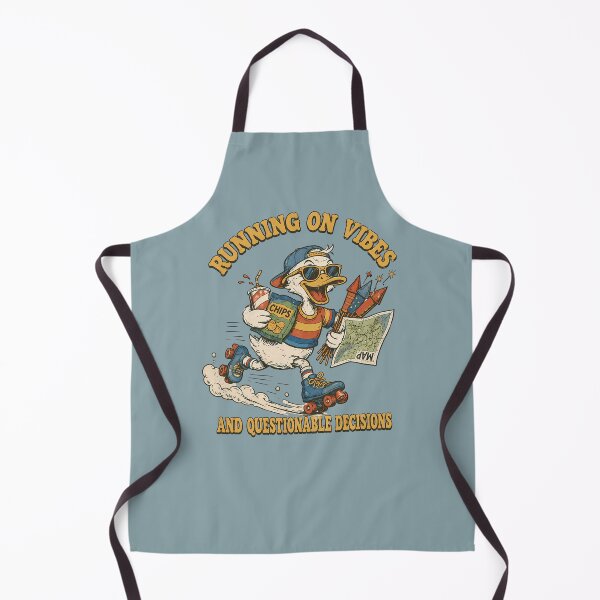 Item preview, Running on Vibes and Questionable Decisions Duck designed and sold by VIVID COLORS CLUB.