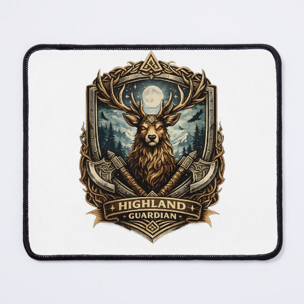 Item preview, Highland Guardian Majestic Stag Celtic Emblem designed and sold by CreativeMindsetLab.