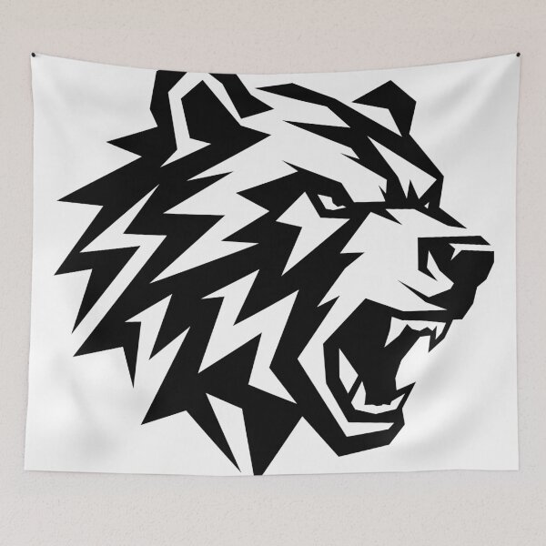 Item preview, Angular Geometric Bear Head designed and sold by matybrak.