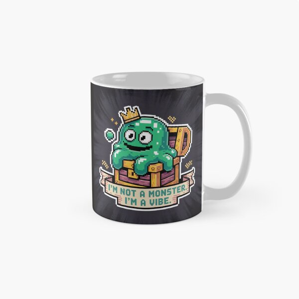 Item preview, I'm Not a Monster I'm a Vibe - Slime King Pixel Art designed and sold by Arobinoz.