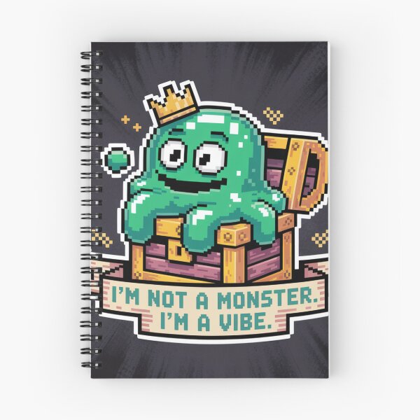 Item preview, I'm Not a Monster I'm a Vibe - Slime King Pixel Art designed and sold by Arobinoz.