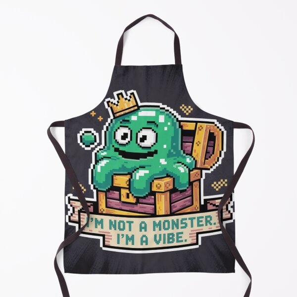Item preview, I'm Not a Monster I'm a Vibe - Slime King Pixel Art designed and sold by Arobinoz.
