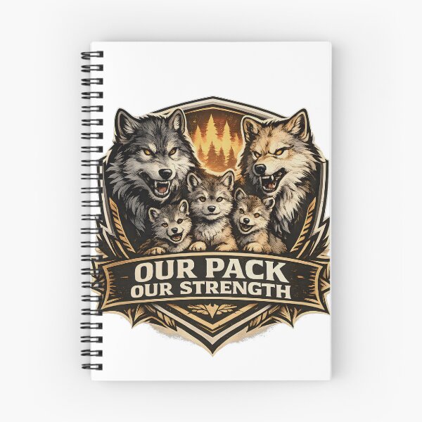 Item preview, Wolf Family Our Pack Our Strength Emblem designed and sold by CreativeMindsetLab.