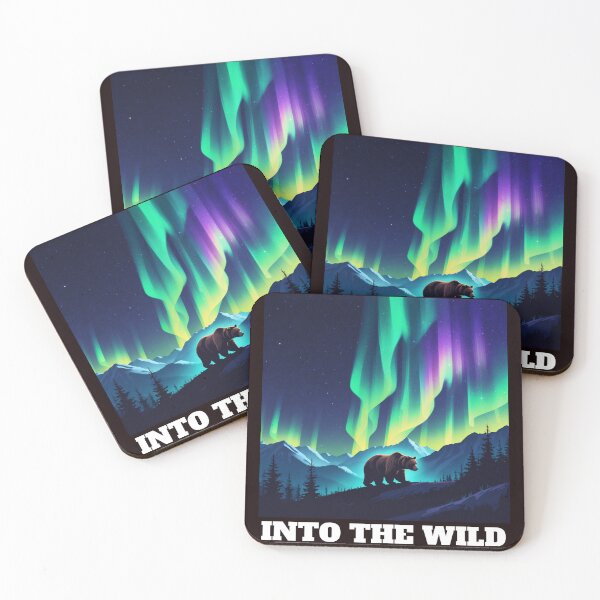 Item preview, Aurora Borealis Bear - Northern Lights Wildlife Art designed and sold by NeuralAuraArts.