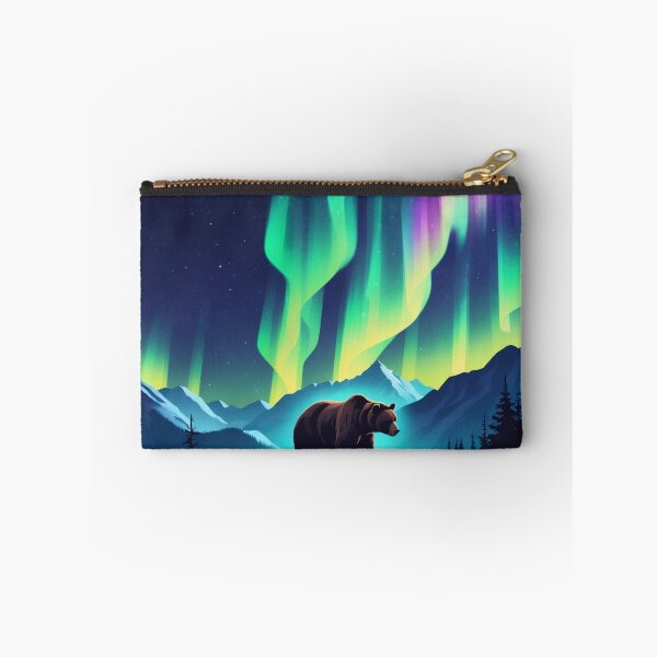 Item preview, Aurora Borealis Bear - Northern Lights Wildlife Art designed and sold by NeuralAuraArts.