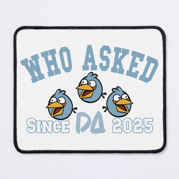 Item preview, Who Asked Vintage Varsity Mascot Funny Blue Birds Internet Meme Athletic College Streetwear Graphic designed and sold by DesignArtist.ia.