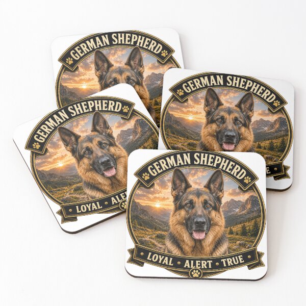 Item preview, German Shepherd Dog - Loyal, Alert, True - Vintage Dog Badge designed and sold by TheCanineCanvas.