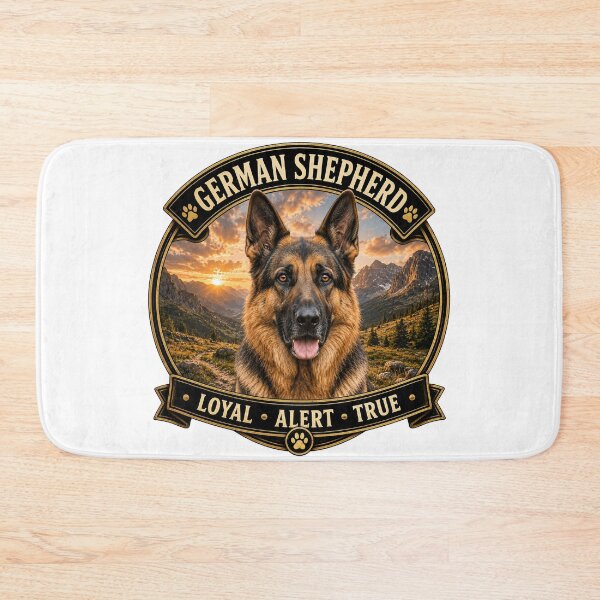Item preview, German Shepherd Dog - Loyal, Alert, True - Vintage Dog Badge designed and sold by TheCanineCanvas.