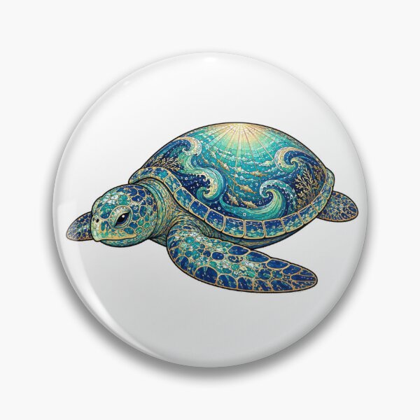 Item preview, Peaceful Sea Turtle | Ocean Paradise designed and sold by Zaru Art Studio.