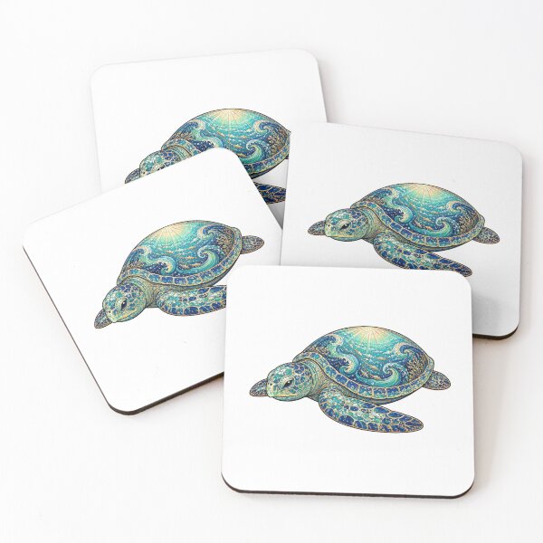 Item preview, Peaceful Sea Turtle | Ocean Paradise designed and sold by Zaru Art Studio.