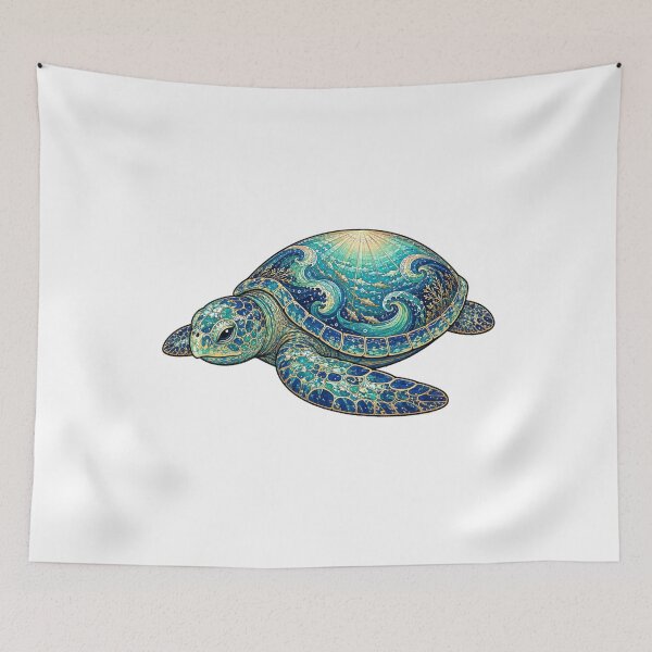 Item preview, Peaceful Sea Turtle | Ocean Paradise designed and sold by Zaru Art Studio.