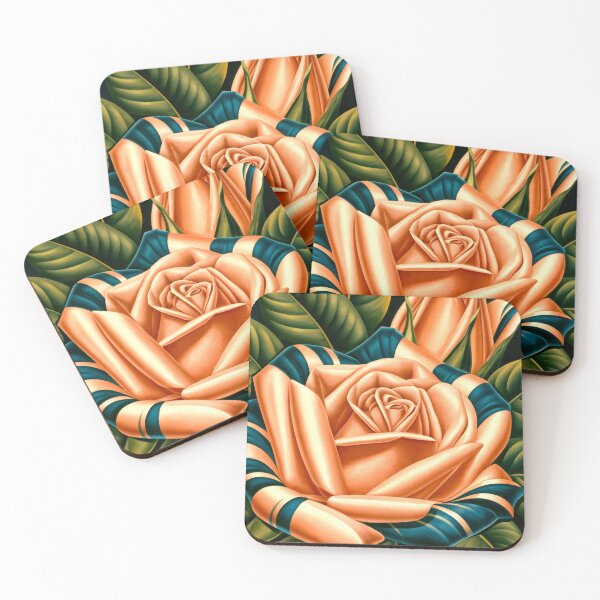 Item preview, Wall Art - Postcard - Striped Rose Elegance designed and sold by ForeverPrintsOK.