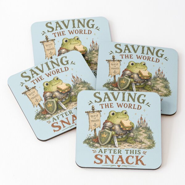 Item preview, Saving the World After This Snack Frog Knight designed and sold by VIVID COLORS CLUB.