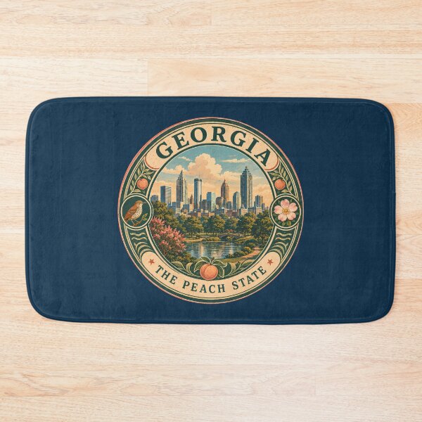 Item preview, Georgia Landscape Illustration Travel Art Badge designed and sold by KrisSidDesigns.