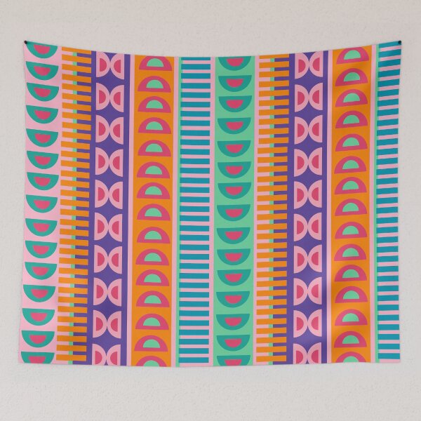 Item preview, Colorful Maximalist Boho Geometric Retro Abstract Pattern designed and sold by Volt Junkies.