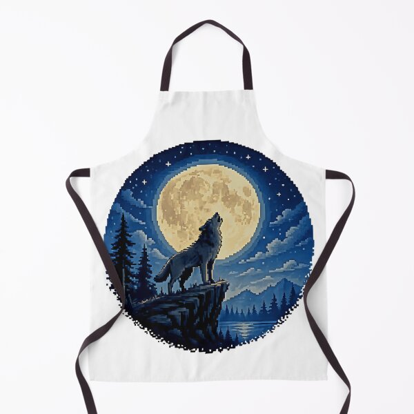 Item preview, Moonlit Wolf Howling Under Full Moon designed and sold by CreativeMindsetLab.