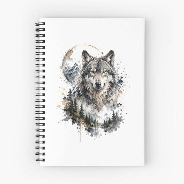 Item preview, Majestic Watercolor Wolf Mountain Forest Nature Wildlife designed and sold by Moizento.