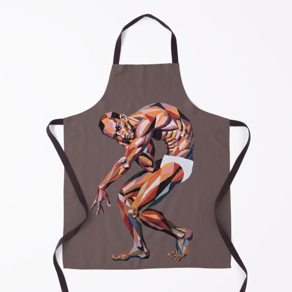 Item preview, Geometric Male Figure Study - Colorful Faceted Contortionist Art designed and sold by gayishdesign.