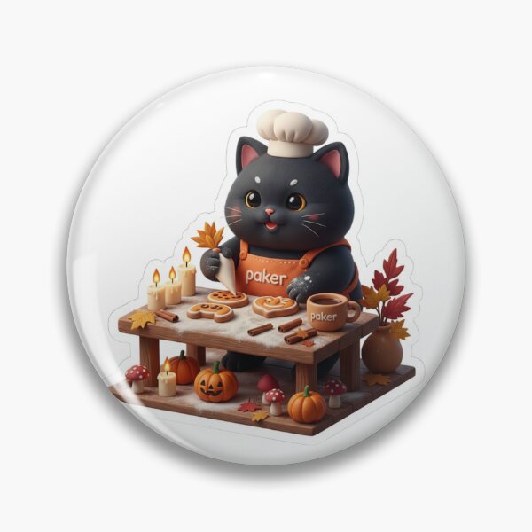 Item preview, Cute Black Cat Paker| Cozy Halloween Coding Sticker designed and sold by FatmaAhmed90.