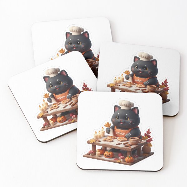 Item preview, Cute Black Cat Paker| Cozy Halloween Coding Sticker designed and sold by FatmaAhmed90.