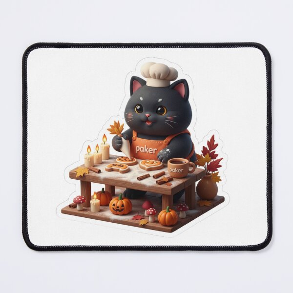 Item preview, Cute Black Cat Paker| Cozy Halloween Coding Sticker designed and sold by FatmaAhmed90.