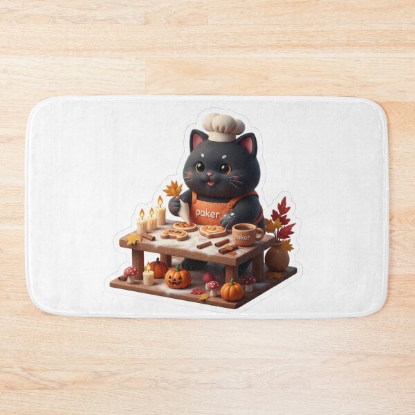 Item preview, Cute Black Cat Paker| Cozy Halloween Coding Sticker designed and sold by FatmaAhmed90.