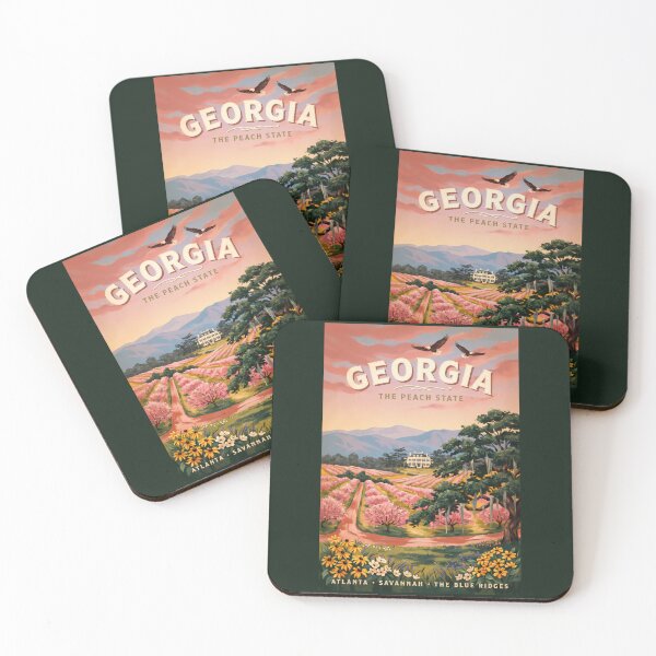 Item preview, Georgia Country Illustration Travel Art Vintage designed and sold by KrisSidDesigns.