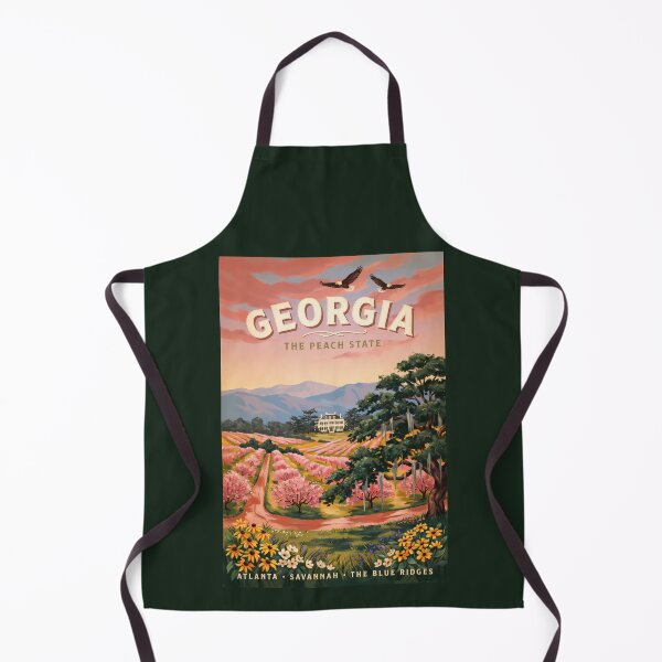 Item preview, Georgia Country Illustration Travel Art Vintage designed and sold by KrisSidDesigns.