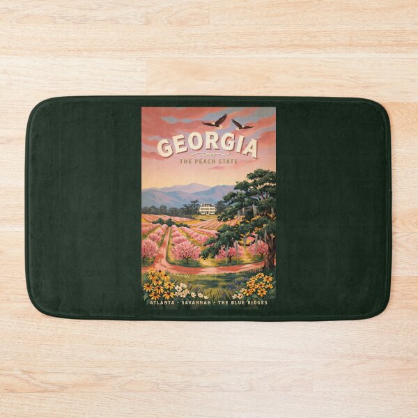 Item preview, Georgia Country Illustration Travel Art Vintage designed and sold by KrisSidDesigns.